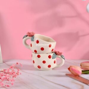 Flower On handle with red dots