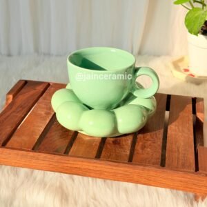 Bubble cup saucer (green)