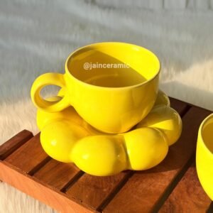 Bubble cup saucer (yellow)