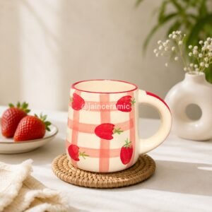 Strawberry Mug Checkered