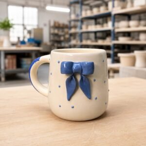 Blue bow Mug