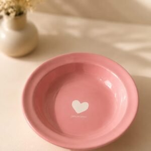 Pasta Plate Heart Pink