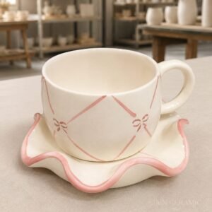Tie Knot Mug with Saucer