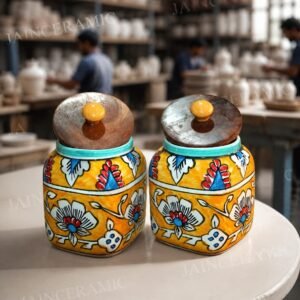 Hand-painted Jar Yellow (single)