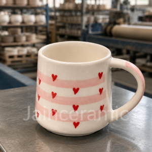 Red Heart Pink Striped