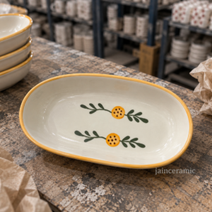 Yellow Oval Plate