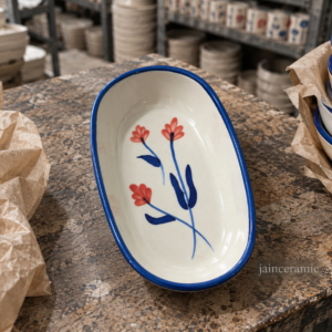 Blue Oval Plate