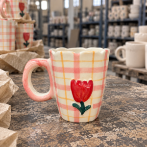 Red Flower Mug