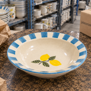 Blue Lemon Pasta Plate