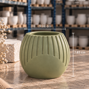 Rounded Vase Olive