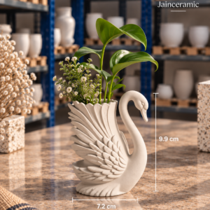 Swan Vase White