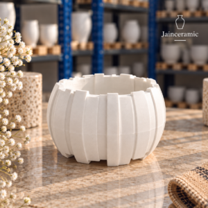 Small Desk Vase White